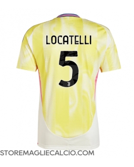 Juventus Manuel Locatelli #5 Maglia Gara Trasferta Repliche 2024-25
